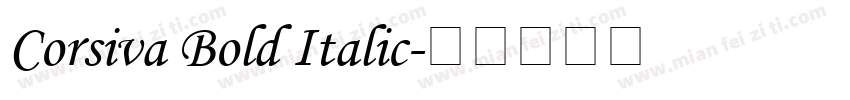 Corsiva Bold Italic字体转换